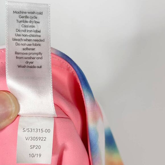 Athleta Small S Elation Tie Dye 7/8 Tight Leggings Workout Yoga Pink Blue Purple - Picture 9 of 12